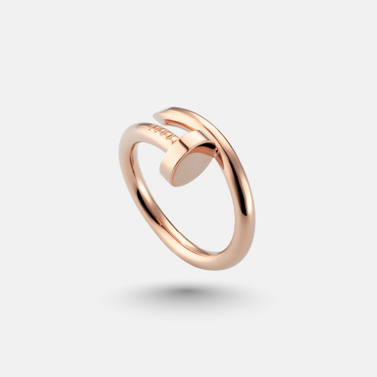 Rose Gold Nail Design Statement Ring