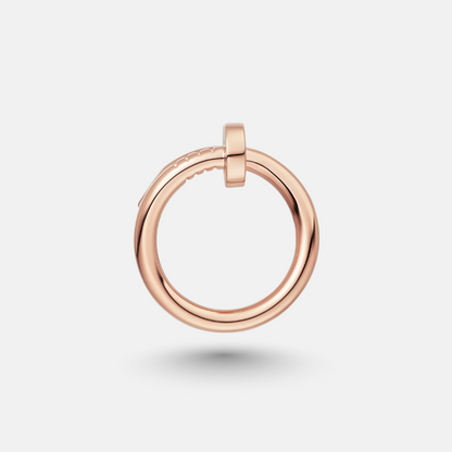 Rose Gold Nail Design Statement Ring