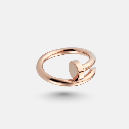 Rose Gold Nail Design Statement Ring