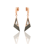 Sleek Geometric Rose Gold Earrings