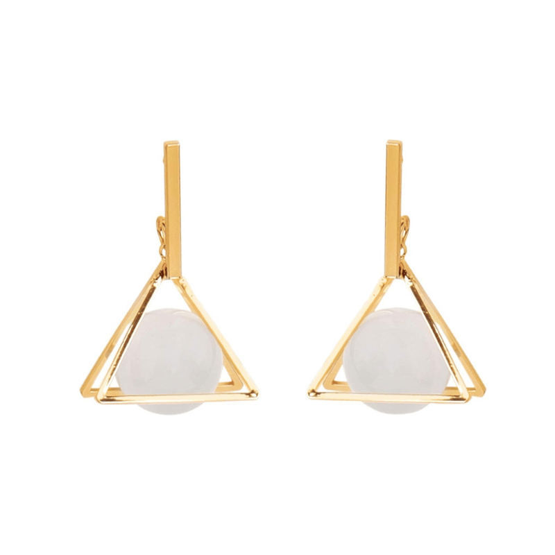 Geometric Elegance Triangle Earrings